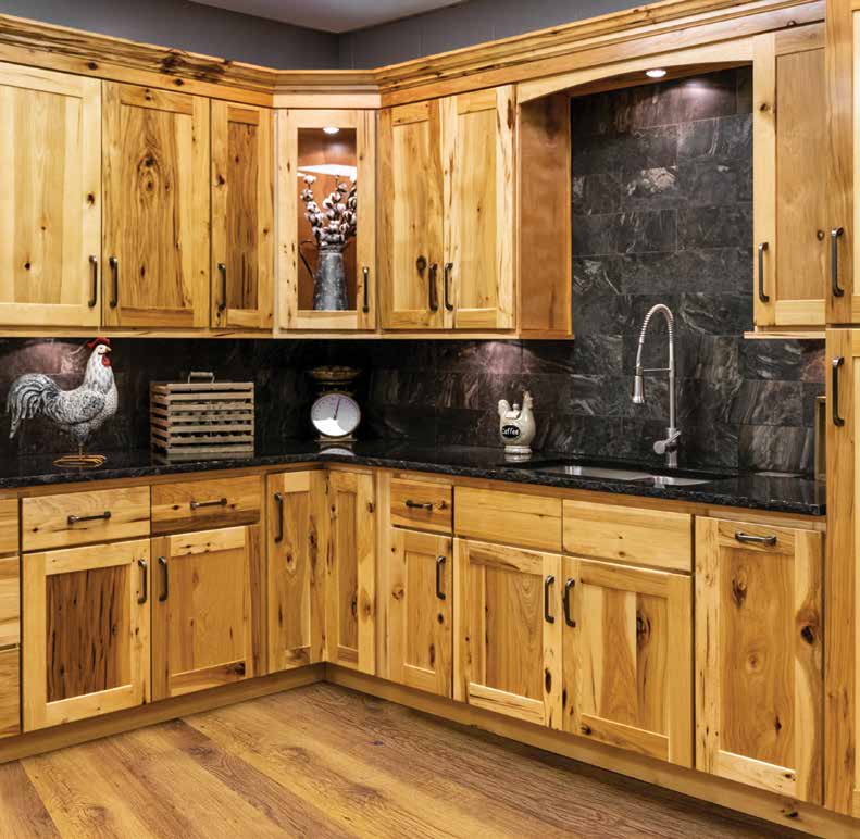 Hickory Shaker cabinet finish