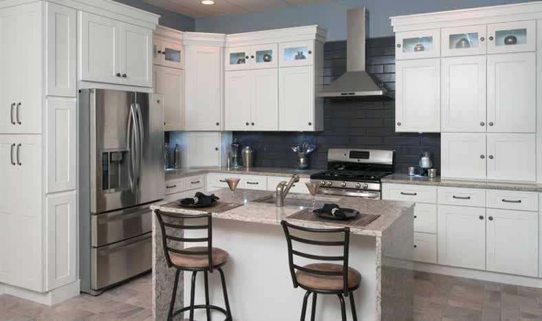 White Shaker cabinet finish