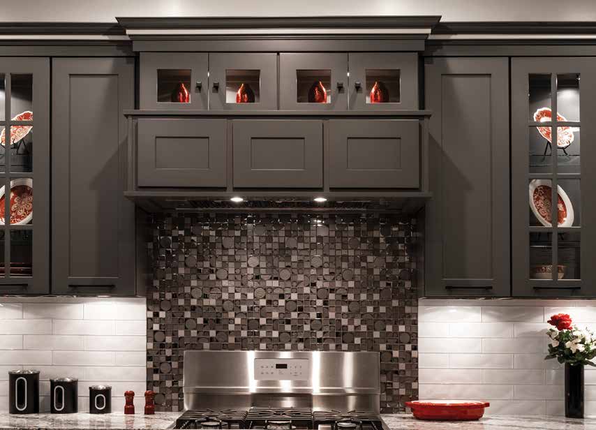 Westfield Cabinet Co. weathered gray kitchen island with seating